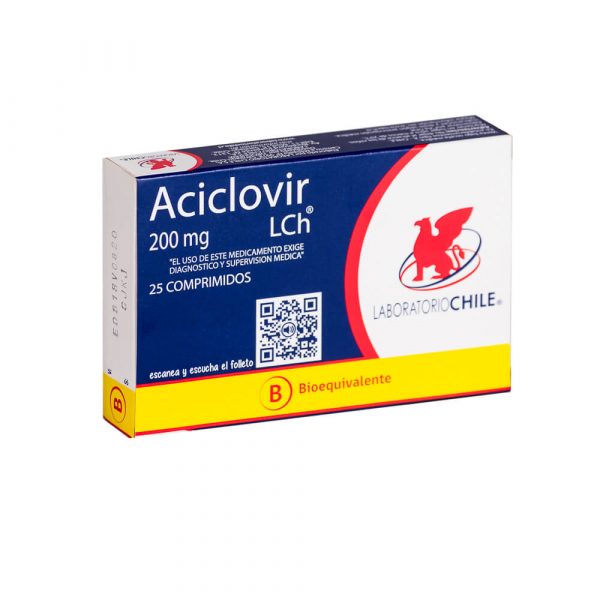 Aciclovir (Lab. Chile) 200 [mg] 25 Comp.